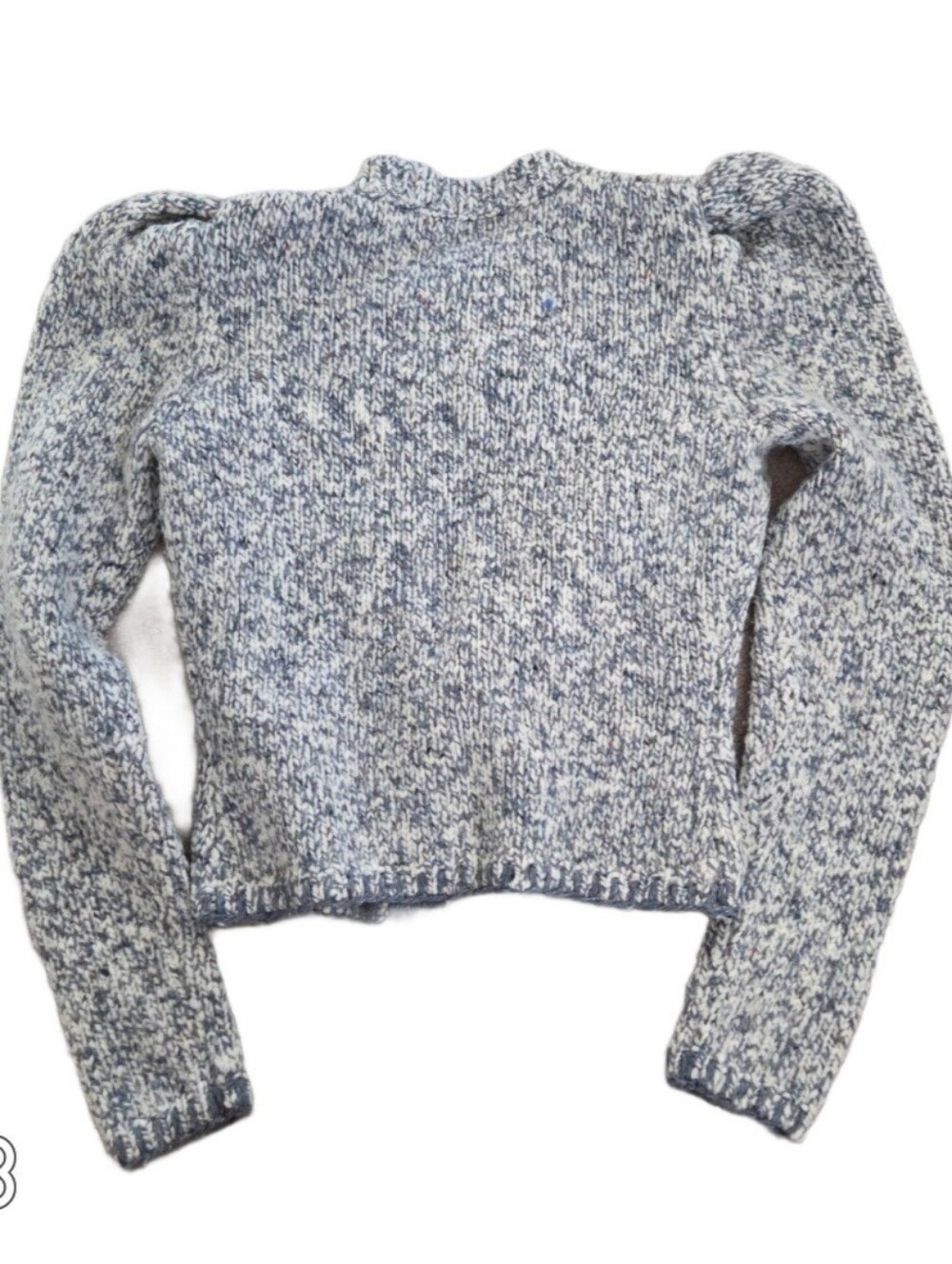 ULLA JOHNSON NICOLA WOOL-BLEND CARDIGAN - SLATE $465.00 - Picture 4 of 8
